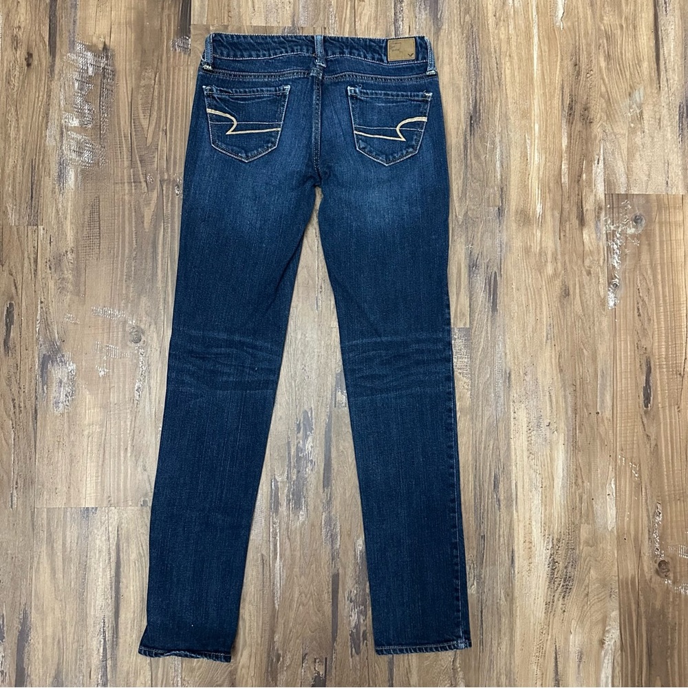 American Eagle dark stone wash low rise stretch skinny jeans - Picture 6 of 6